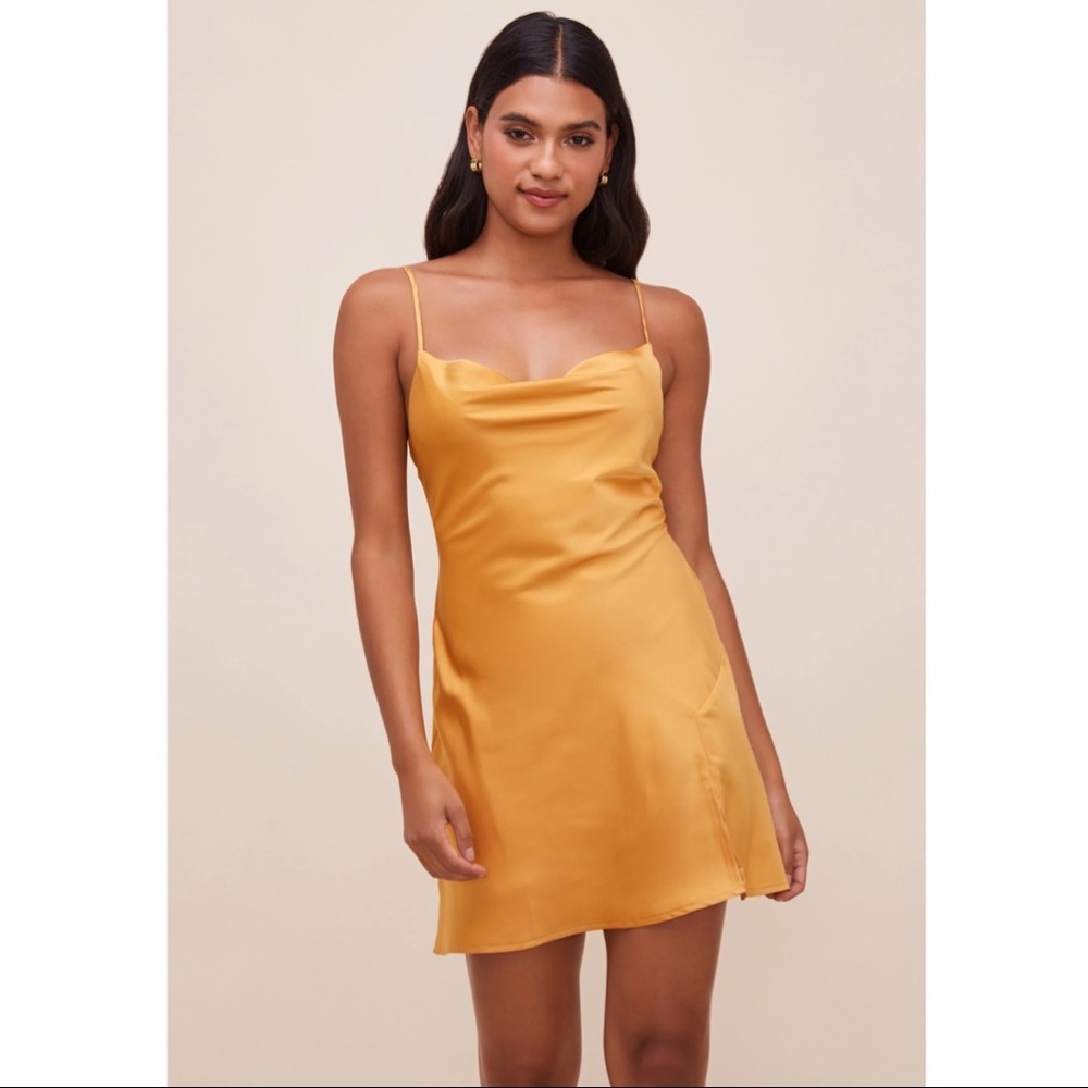 ASTR The Label Filomena Cowl Neck Mini Dress